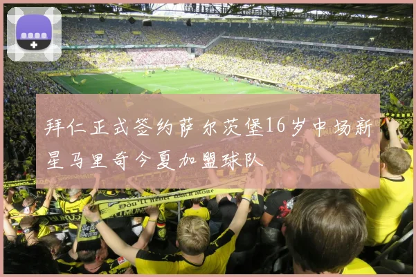 拜仁正式签约萨尔茨堡16岁中场新星马里奇今夏加盟球队