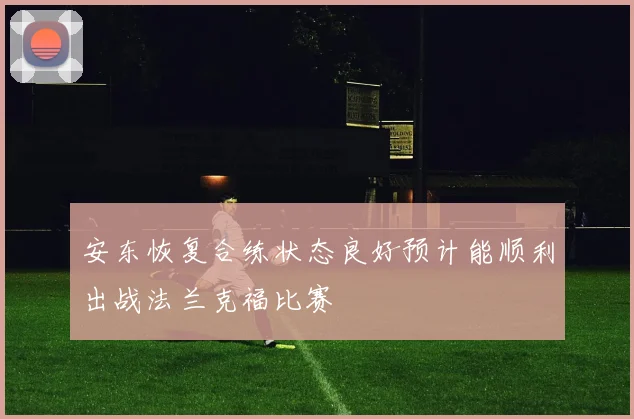 安东恢复合练状态良好预计能顺利出战法兰克福比赛